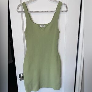 Babaton Sculpt Knit Notch Mini Dress